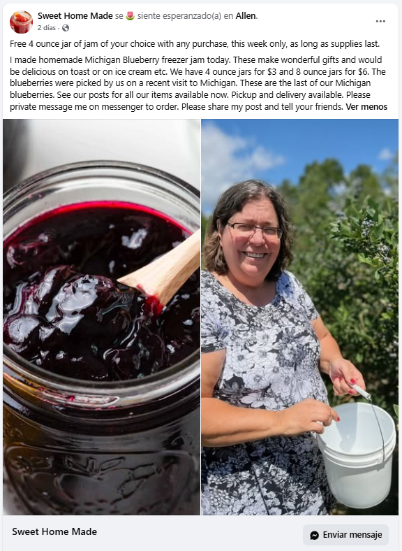 Michigan blueberry jam